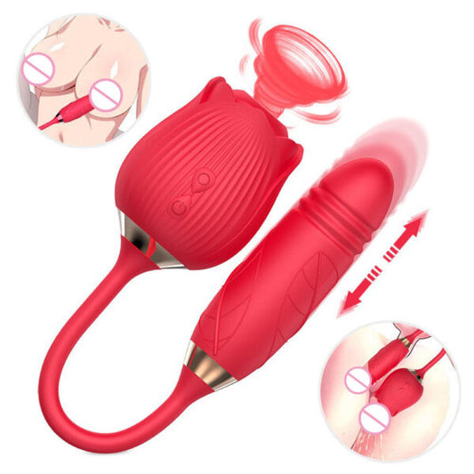 Eluxtronic Rose Bloom Personal Massager – Rechargeable Waterproof Comfort Device