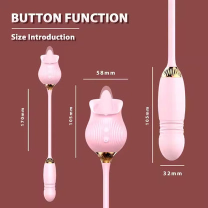 Eluxtronic Rose Bloom Personal Massager – Rechargeable Waterproof Comfort Device