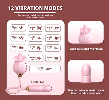 Eluxtronic Rose Bloom Personal Massager – Rechargeable Waterproof Comfort Device